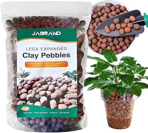 Miniatura 1 de LECA - Guijarros de arcilla expandida orgánica de 5 libras, suministros hidropónicos de orquídea acuapónica para plantas de jardín de interiores y