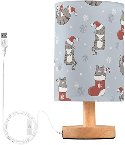 Miniatura 2 de Reading Lamp Led Table Lamps Modern Christmas New Year Cute Cats in Socks Lamp for Kids Room Candlestick