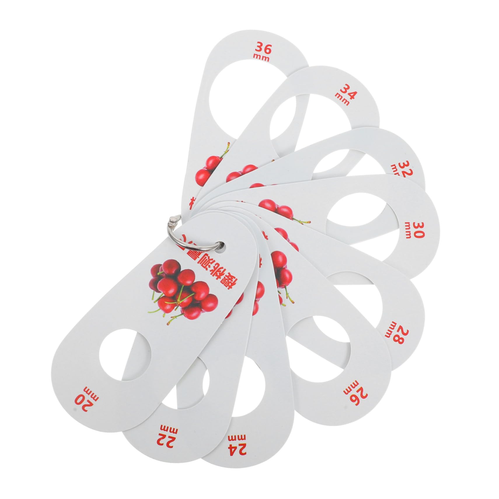 Calibrador de Diámetro para Frutas de Plástico Duradero Regla de Medición Precisa para Cerezas y Arándanos Herramienta Portátil para Medir de Frutas