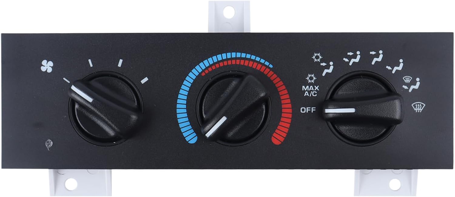 MUCO New Black Climate HVAC Control Module 55055459AD for Dodge Ram Van 1998 1999 2000 2001 2002 2003 AC Temperature Control Panel 223292