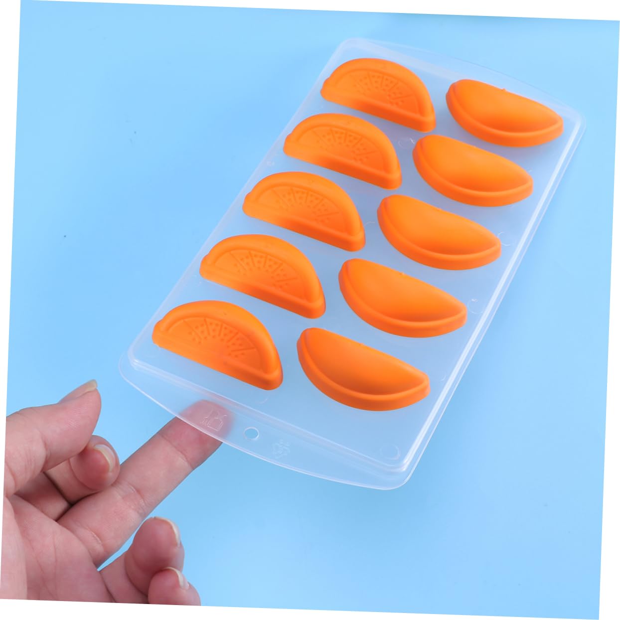 Alipis 3piezas Cubiteras De Alimenticio De Moldes Para Forma De Segmentos De Naranja Para Bebidas y Postres Aleatorios