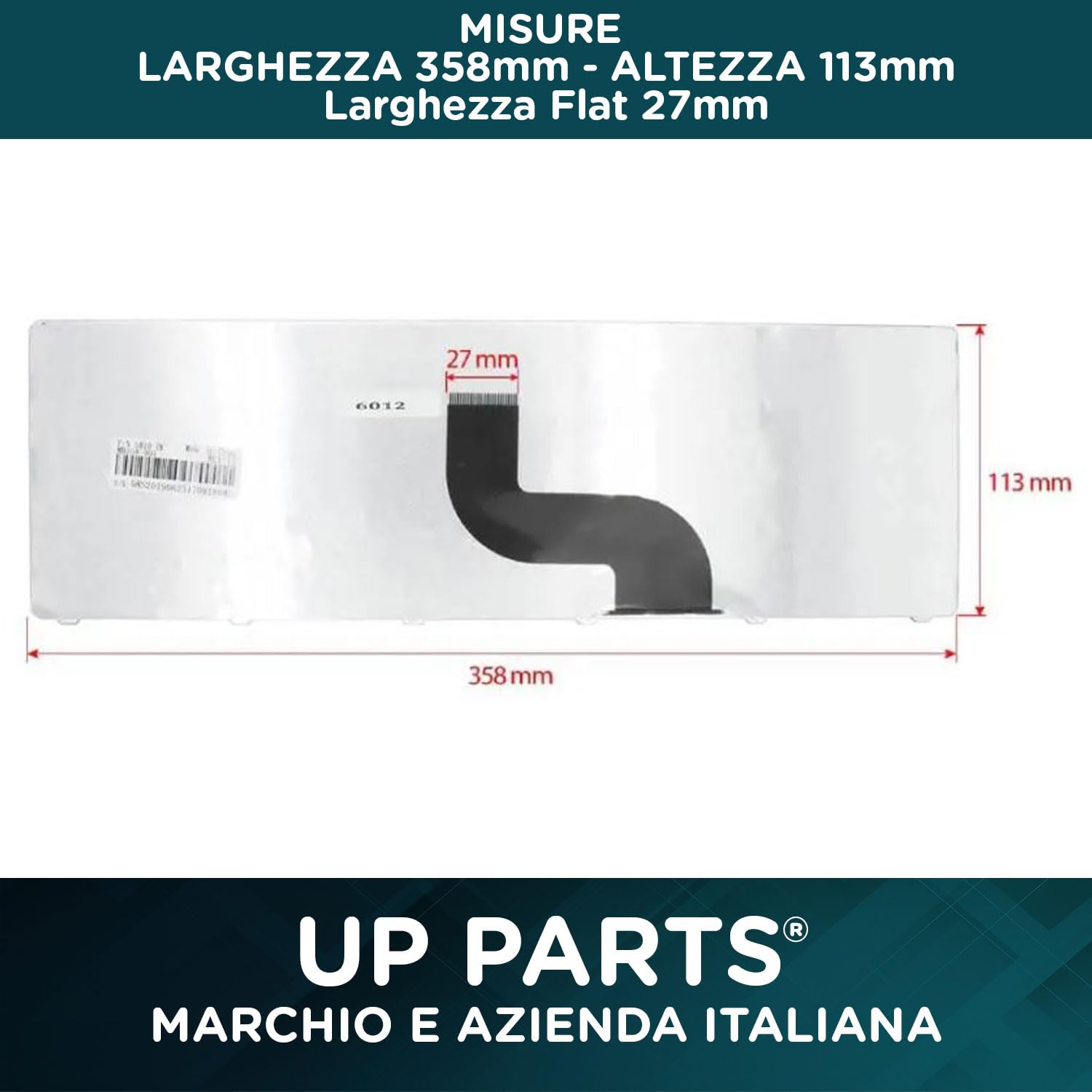 Tastiera Acer Layout Italiano per Notebook Aspire 5250, 5560, 5625, 5733, 5736, 5741, 5745, 5810, 7750G-6823, 7750, 7740, 8942, MP-09G36I0-6981W, KB.I170A.158, NSK-AUF0E Colore Nero