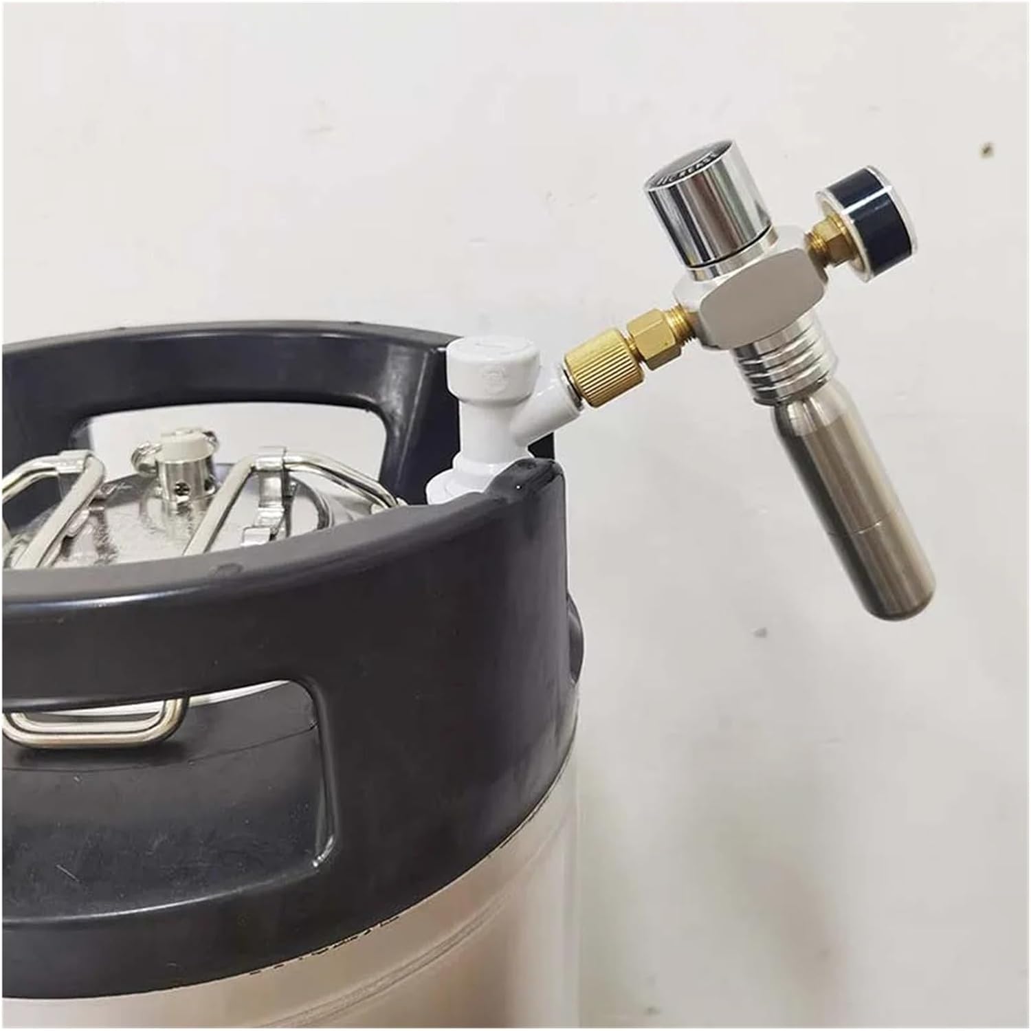 Brewing Accessories Refillable Co2 Cartridge SS304 3/8-24UNF Thread Co2 Dispensing Accessory for Cocktails, Seltzers, Carbonated Growlers Beer Keg Brewing Accessories(Refill Charger A)