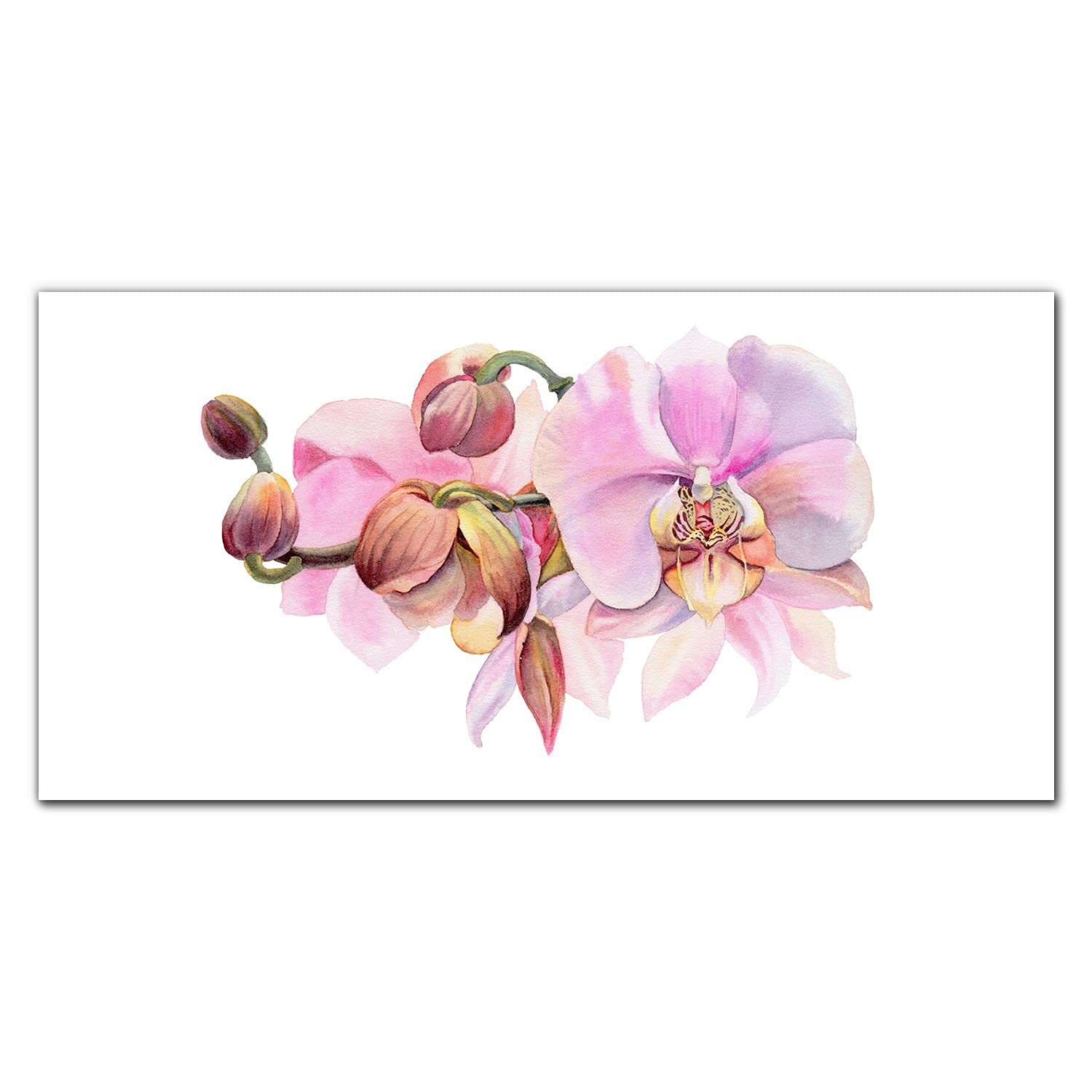 Fleur d'orchidée aquarelle pour protéger vos murs de cuisine : crédence adhésive 140x70