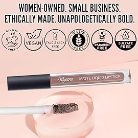 Mynena Soft Beige Nude Matte Liquid Lipstick | Long-Lasting Comfort | Smudge-Proof Transfer-Resistant | Full Coverage Non-Drying | Vegan & Cruelty-Free | All-Day Wear Lip Color | Sandy