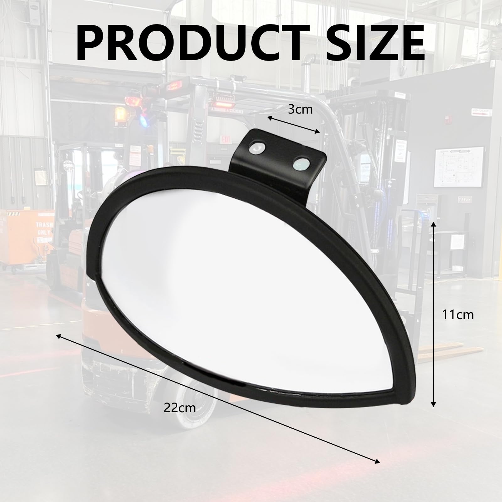 2x Specchietti Retrovisori per Carrelli Elevatori, Specchietti Retrovisori per Trattori e Mietitrebbie Specchietto Retrovisore Universale Specchietto per Angolo Cieco