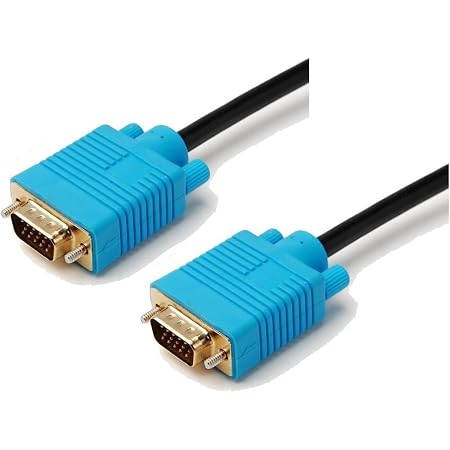 CPO 3M Gold Plated VGA HD15 DDC Monitor SVGA Cable - Black and Blue