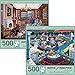 Bits and Pieces - Value Set of Two (2) 500 Piece Jigsaw Puzzles for Adults - Each Puzzle Measures 18