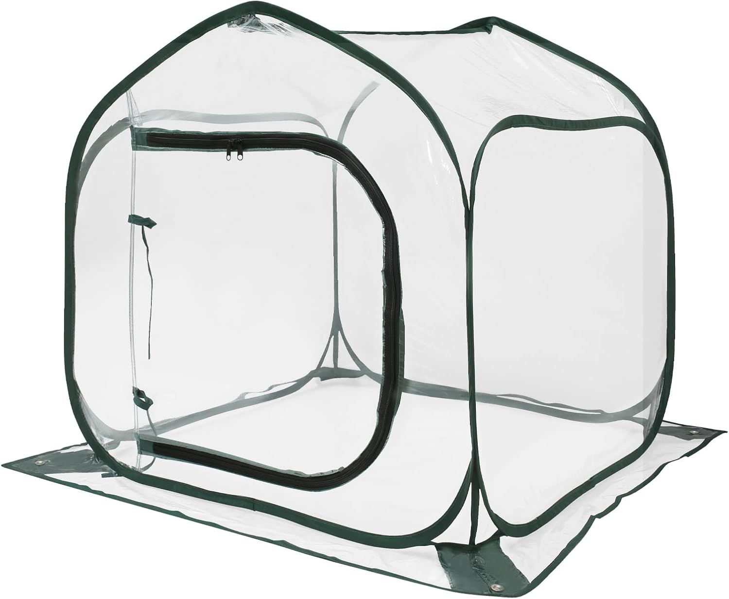 US Mini Greenhouse for Indoor Outdoor Transparent Foldable Plant Greenhouse Large Space Heat Preservation Flowers Greenhouse with Zipper Closure for Backyard Gardens