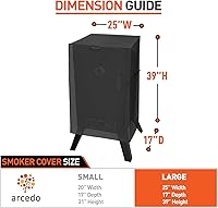 Vista 2 de Arcedo Cubierta de ahumador eléctrico de 40 pulgadas para ahumador Masterbuild, cubierta de parrilla impermeable resistente al agua, cubierta