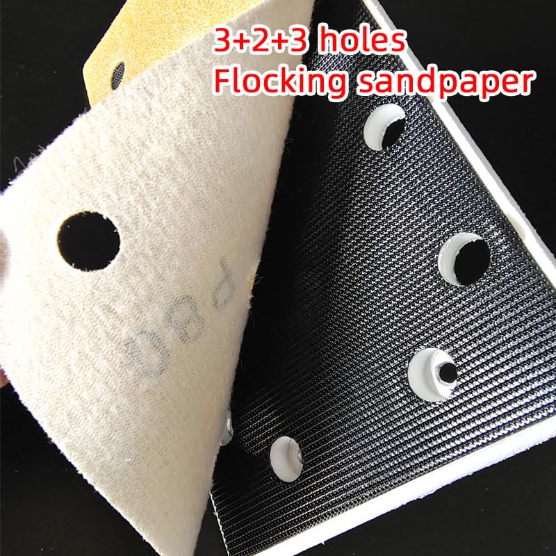 Carta vetrata pneumatica rettangolare a 8 fori for levigatura a secco 95/180 mm floccata for smerigliatura(320 grit,100PCS)