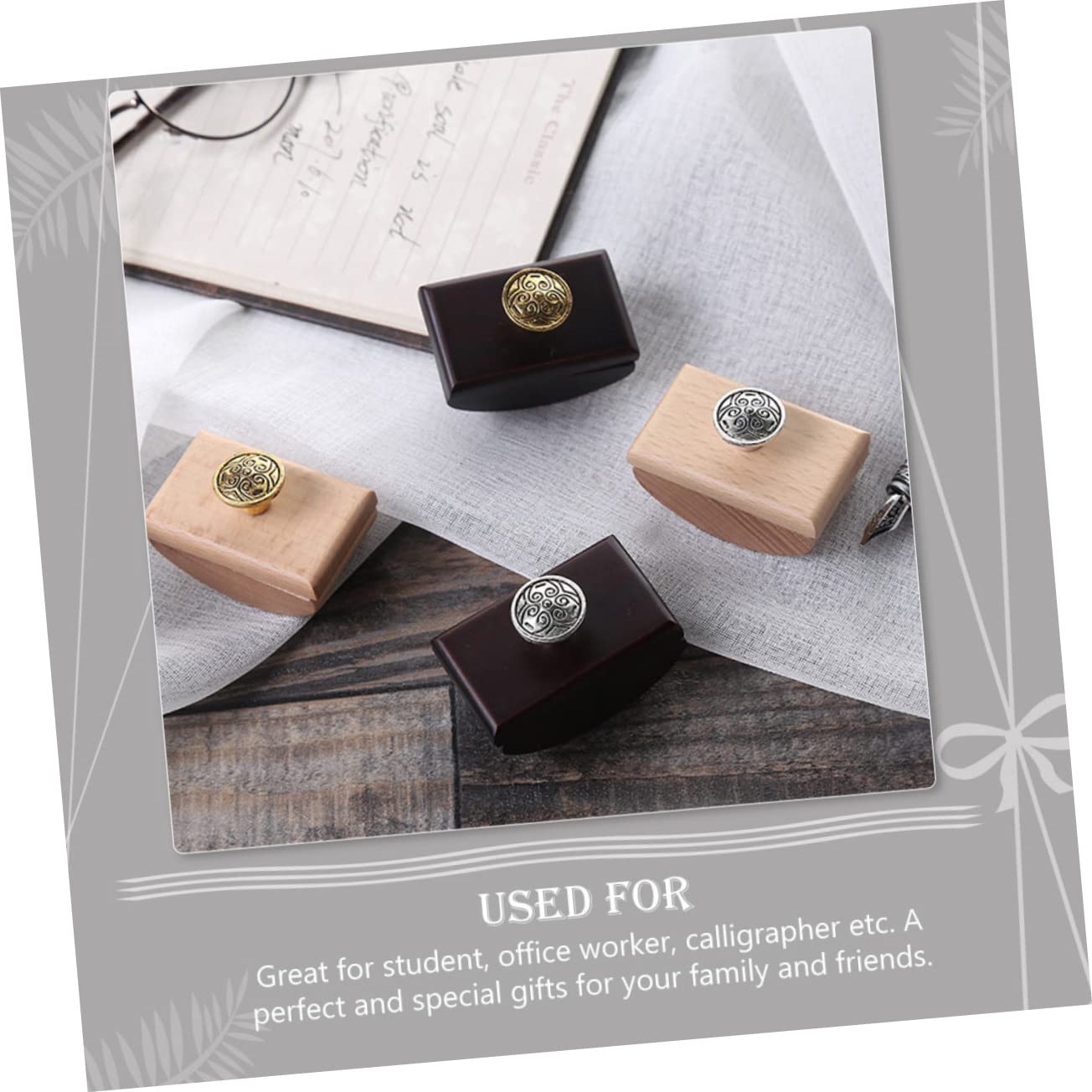 TEMPNAP Holz Rocker Tintenabsorber - Schnelltrocknendes Werkzeug Für Kalligraphie Und Schreiben