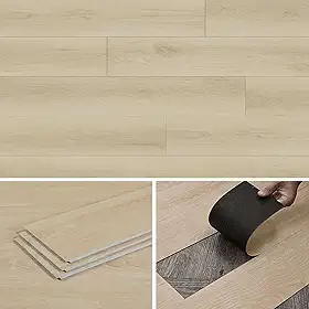 Piso Vinílico Auto Adesivo Régua Madeira Manta Caixa 5m² Diversas Cores - Brinovar (BEGE LISO)