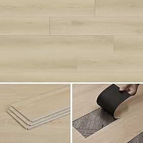 Piso Vinílico Auto Adesivo Régua Madeira Manta Caixa 5m² Diversas Cores - Brinovar (BEGE LISO)