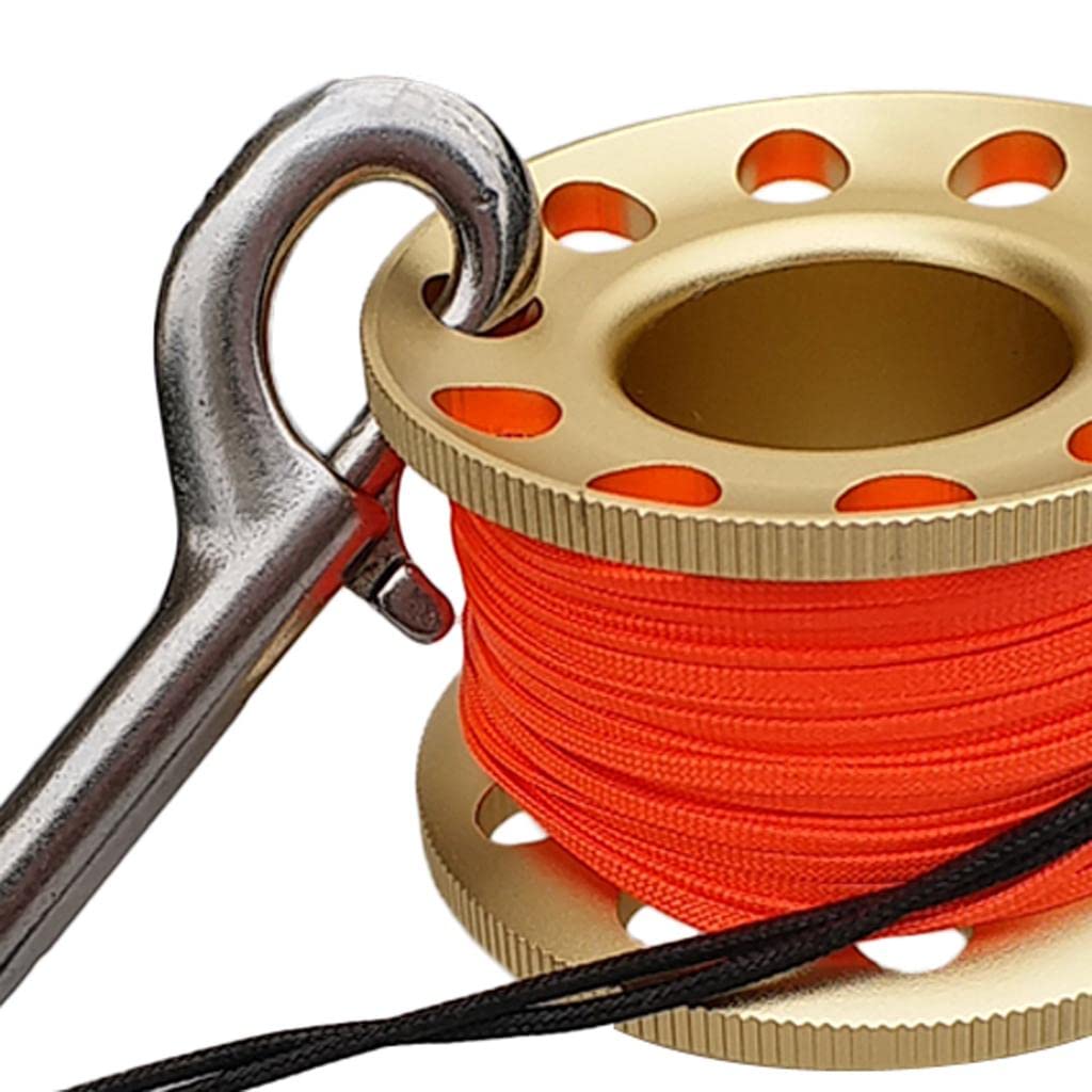 Scuba Buceo Señal Carrete de Acero Y Aluminio Tubo Inflable Seguro con Línea Robusta Clip de Liberación Rápida Función de Contr