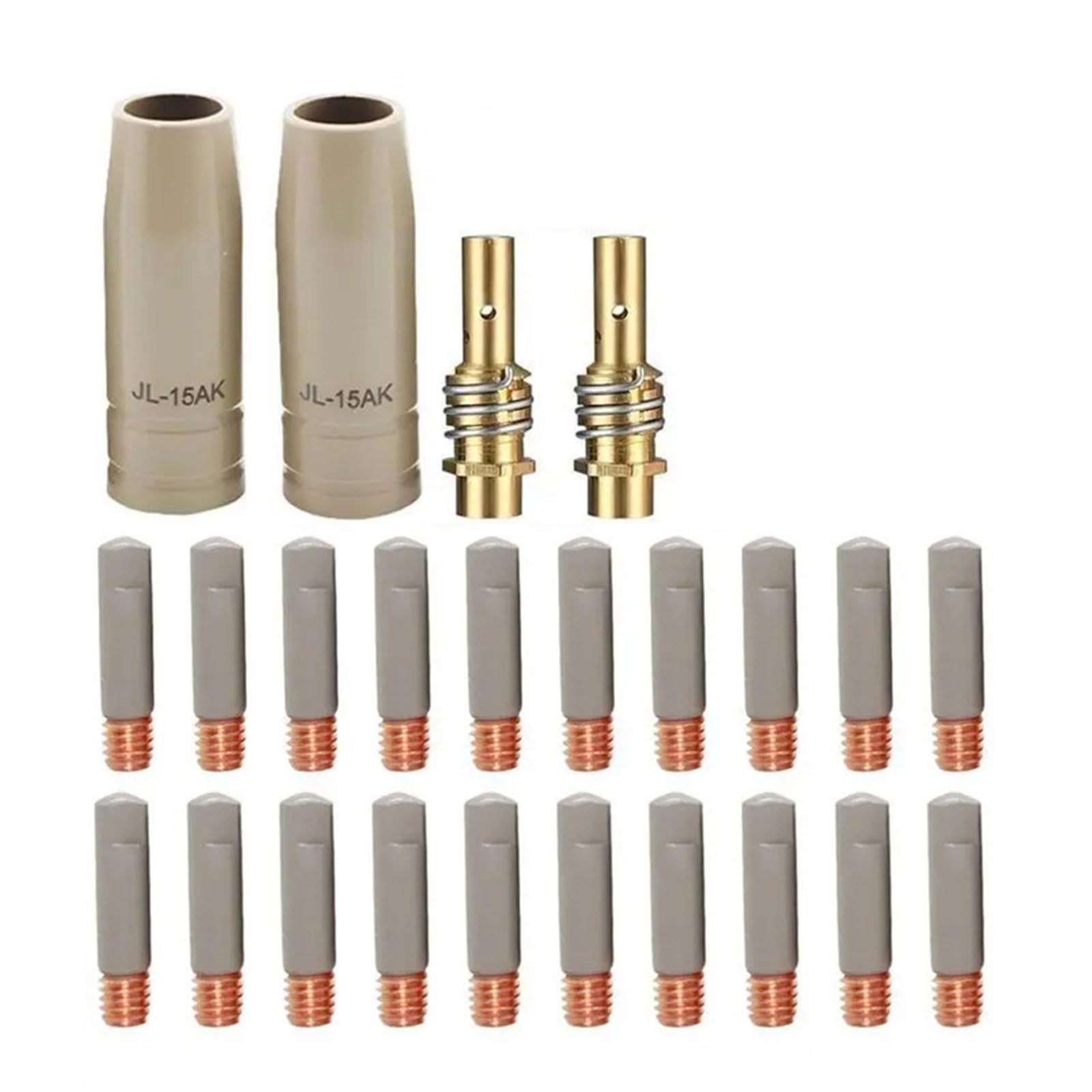 Rgybao 0.8Mm Of 24 Metal Welding Nozzles Coated Tips For Tig 15Ak Torches Protective Nozzles Extended Use Resistant Welding Nozzle