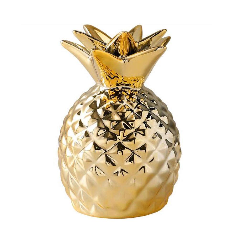 Tirelire ananas céramique or objets de décoration maison cash box moderne