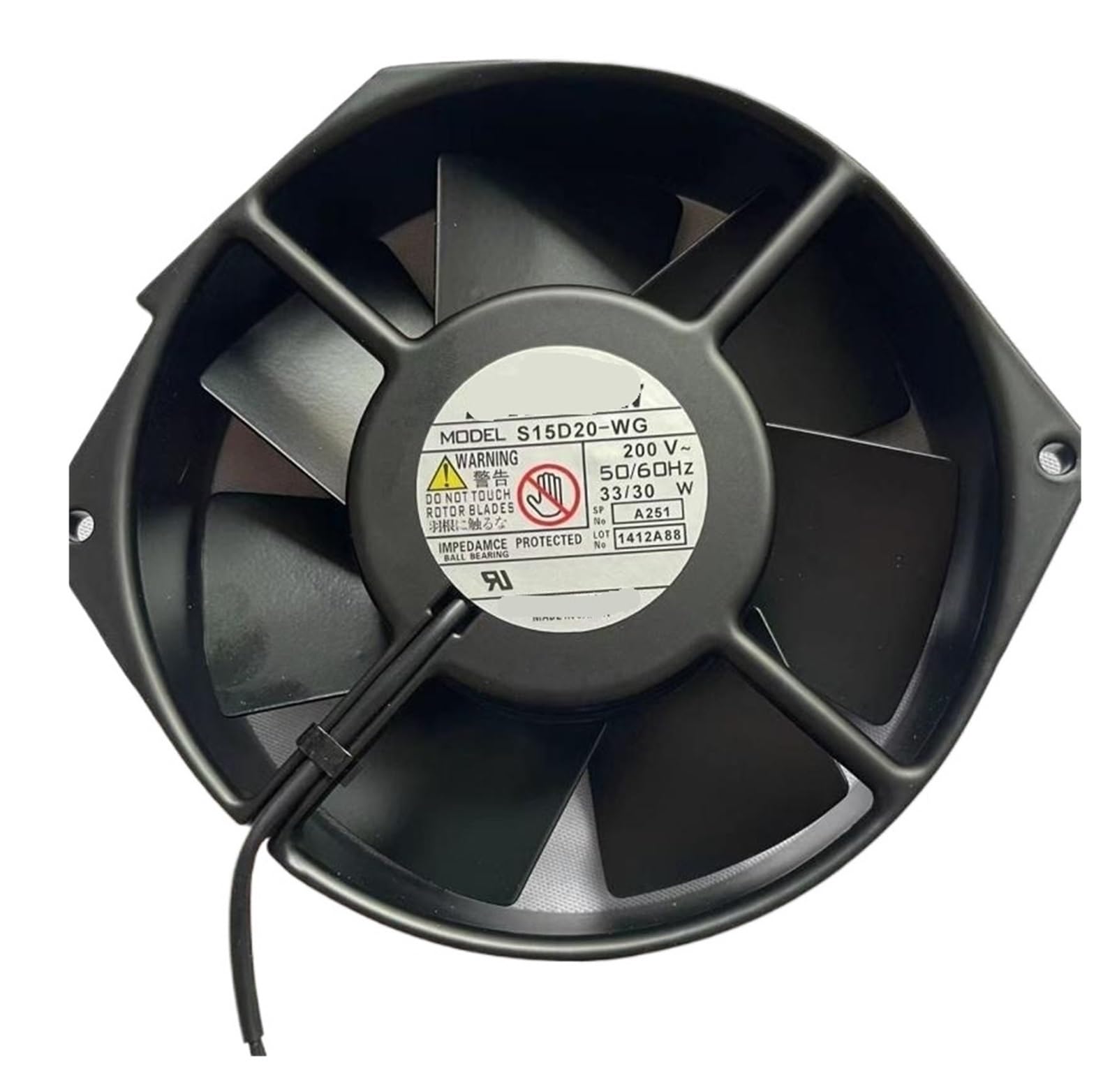 LZIKKGKI S15D20-WG 200VAC 33/30W 15x17cm cooling fan