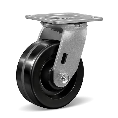 Miniatura 46 de Ruedas de alta resistencia de 6 x 2 pulgadas, ruedas industriales con gran capacidad de 1200 libras, resistencia a altas temperaturas: -50f a +250f.