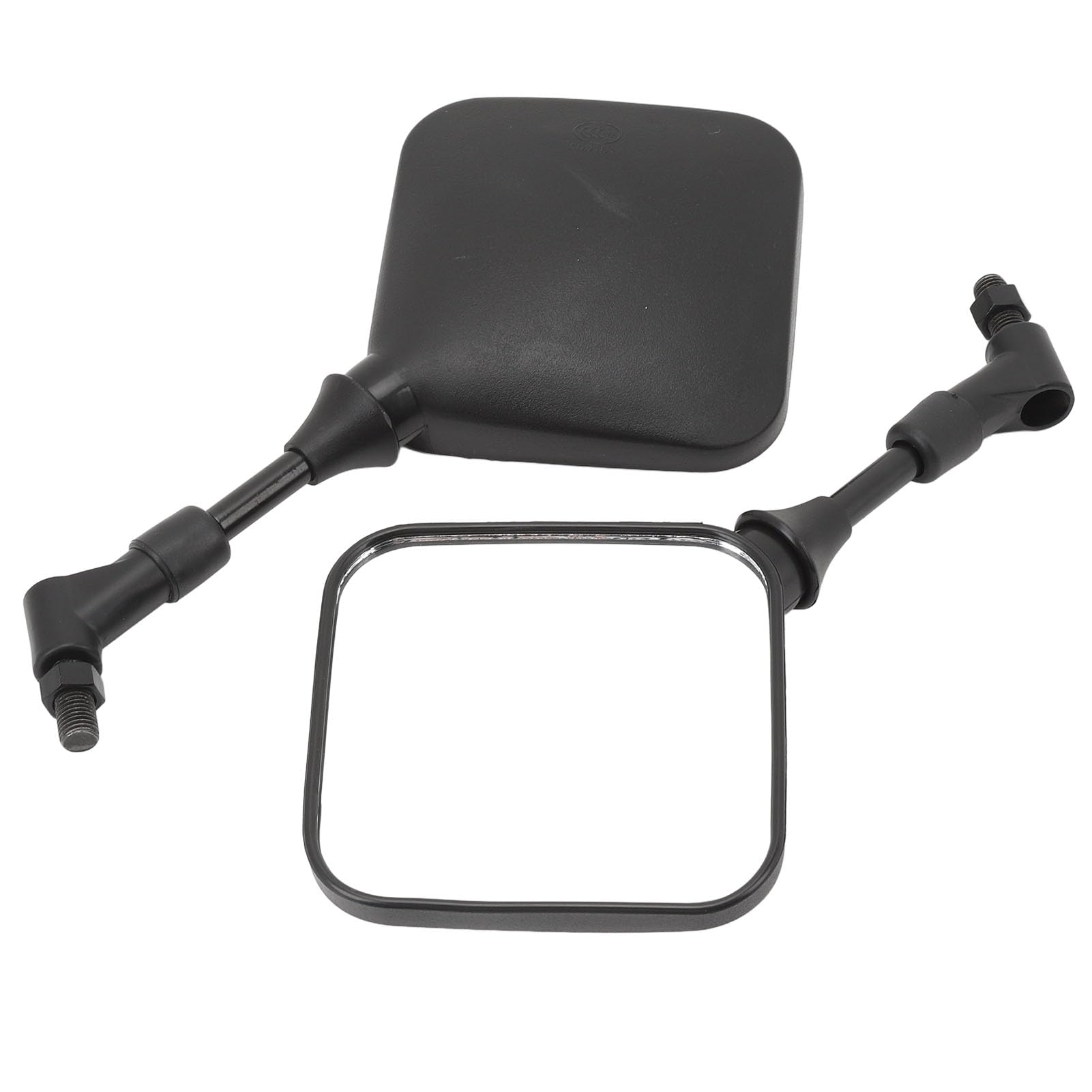 Keenso Specchietti Retrovisori Universali per Moto Specchietti Retrovisori Quadrati Regolabili a 360 Gradi con Bulloni Filettati da 10mm per la Maggior Parte delle Motociclette, Bici da