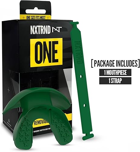 Miniatura 29 de Nxtrnd One - Protector bucal de fútbol, correa incluida, se adapta a adultos y jóvenes (azul claro)