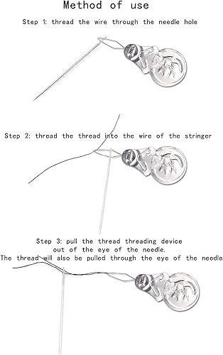 Miniatura 5 de BronaGrand Juego de 55 agujas de coser a mano de ojo grande de acero inoxidable con diferentes tamaños