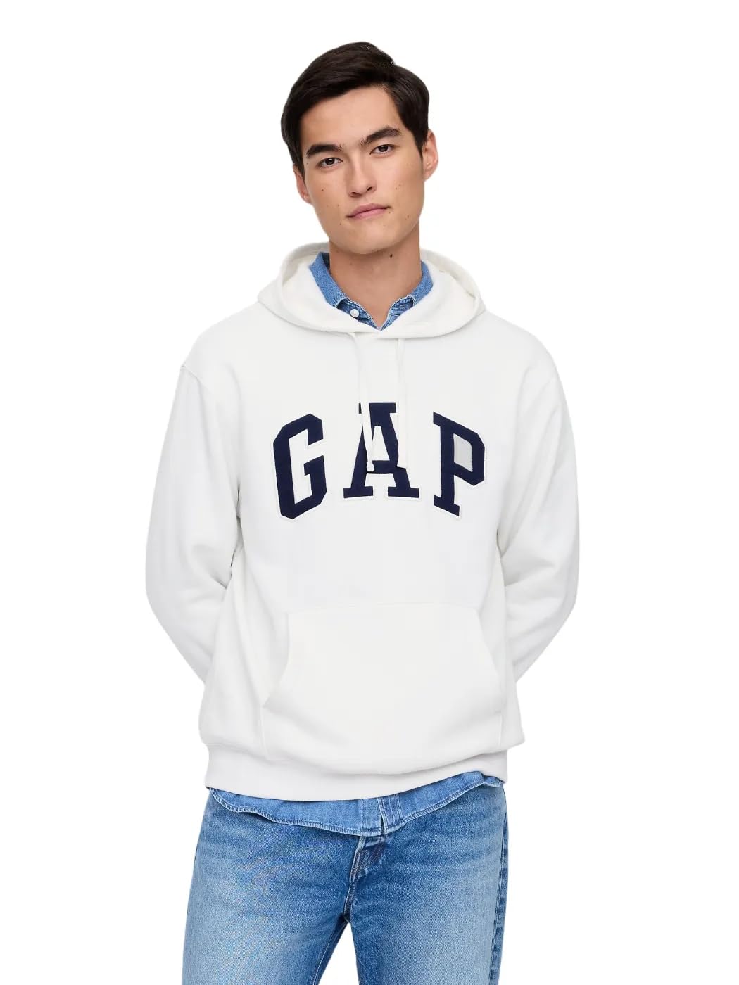 GAP Men's Heritage Logo Pullover Hoodie, Carls Stone, L