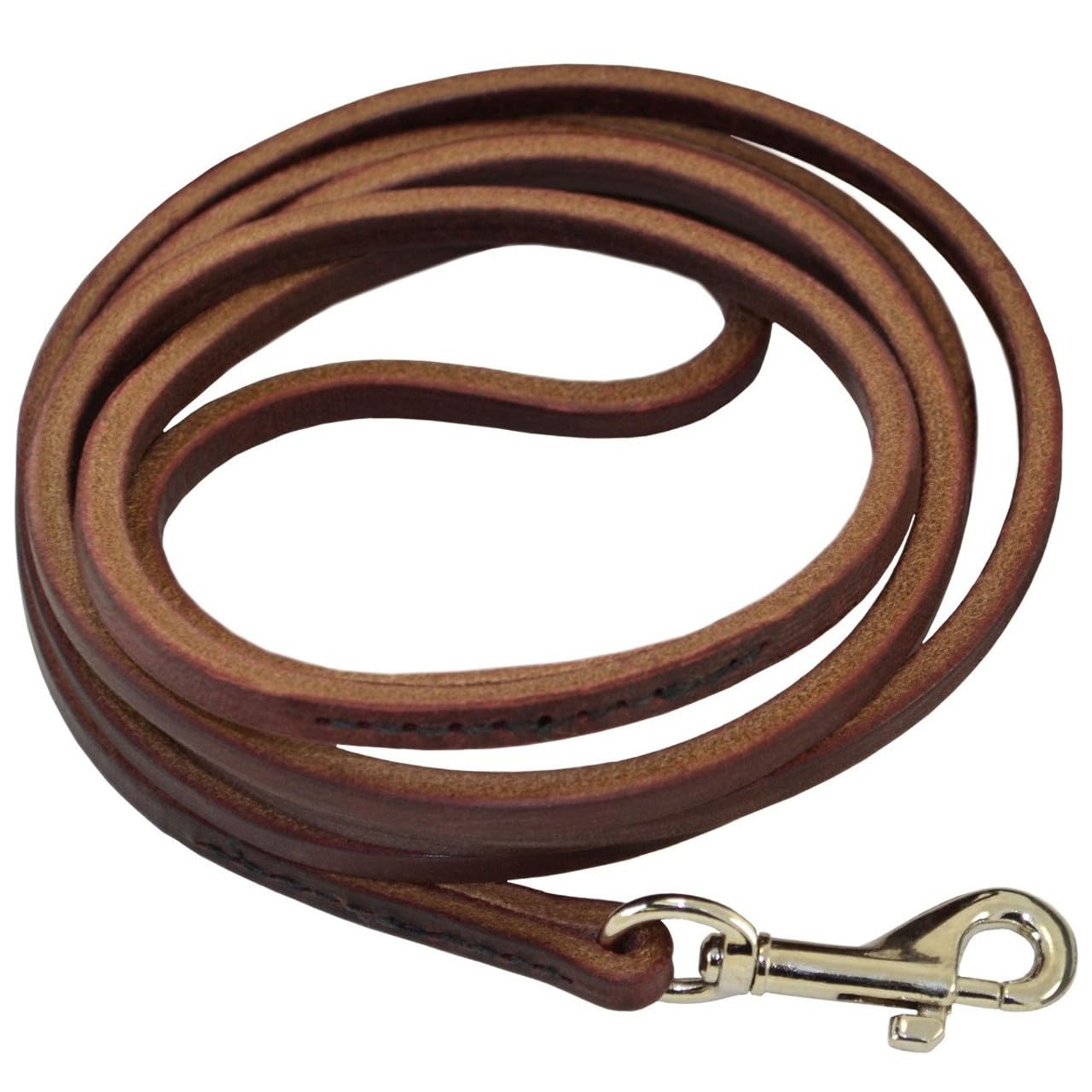 J&J Dog Supplies Leather Dog Show Lead (Burgundy, 1/4" x 6')