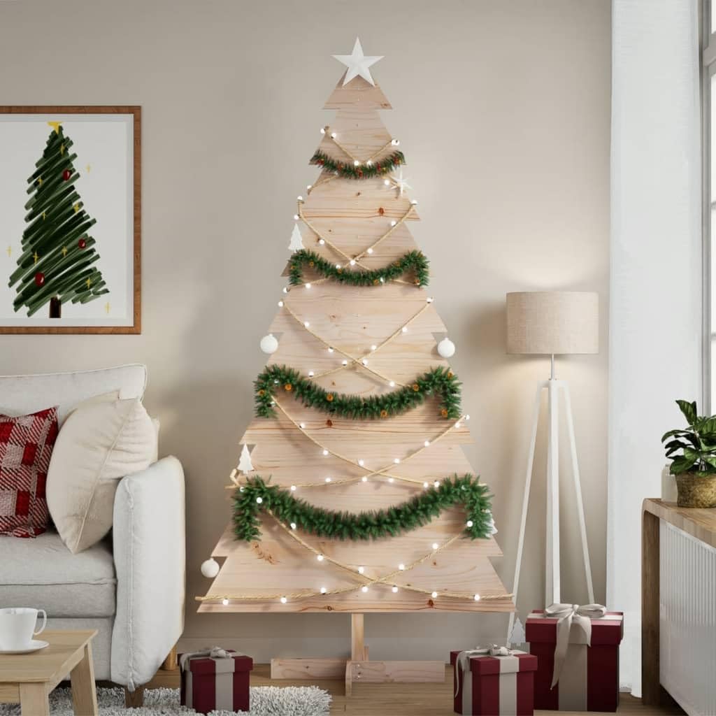 Árbol de Navidad de madera maciza de pino, 180 cm