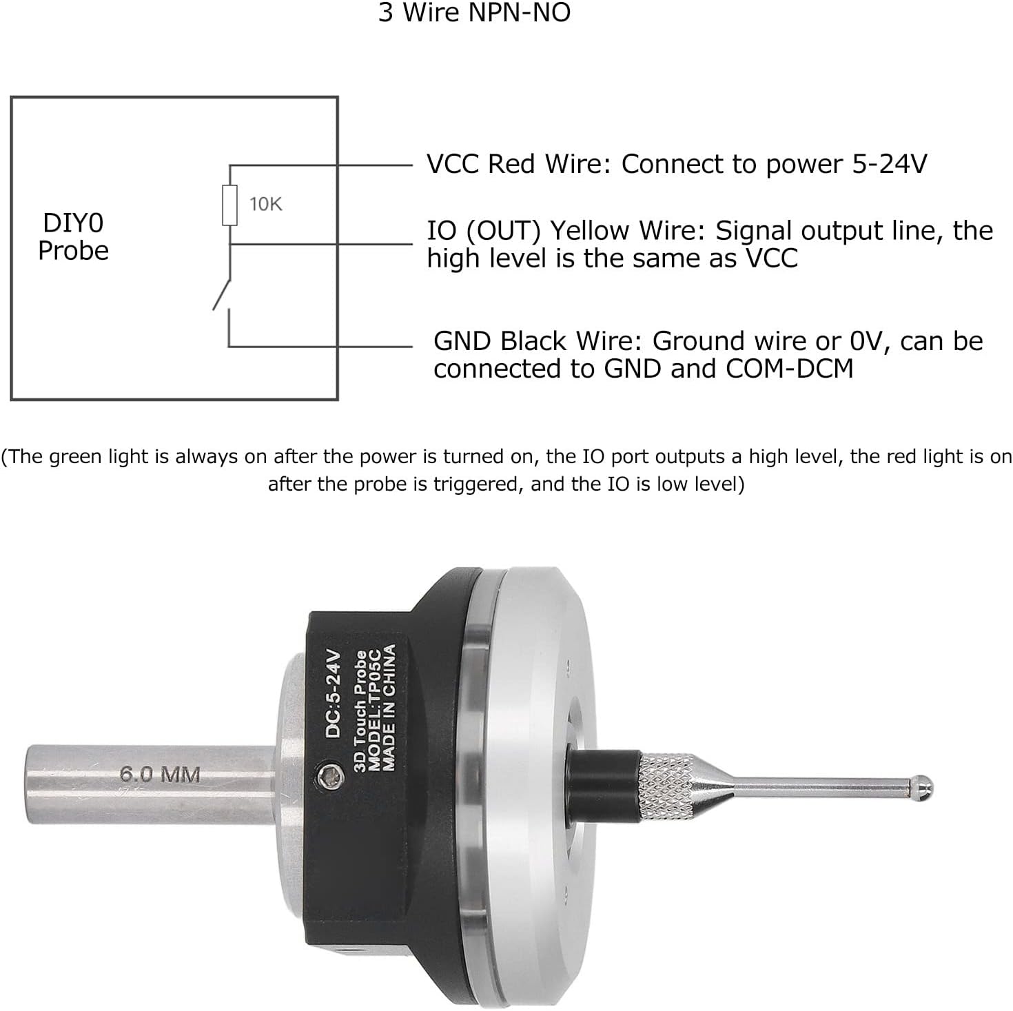 3D Touch Probe Finder, Universal 3D Sensor Locator, Solid Tungsten Steel Electronic Finder Locator, 3D Measuring Sensor Kit