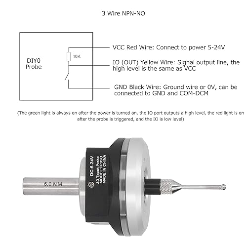 Miniatura 2 de Buscador CNC 3D, Localizador de alta precisión Bola de acero de tungsteno, Soporte XYZ Coordinate Stroke, Sensor táctil 3D, para, para GRBL Equipo