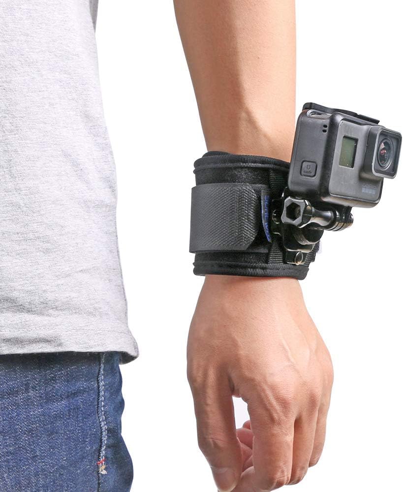 SHOPEE 360 Degree Rotation Hand Strap Mount Hand Glove Wrist Strap Mount for Hero 13/12/11/10/9/8/7/6/5/4 Black, Osmo Action 5 Pro/4/3 and Other Action Camera-picture-23
