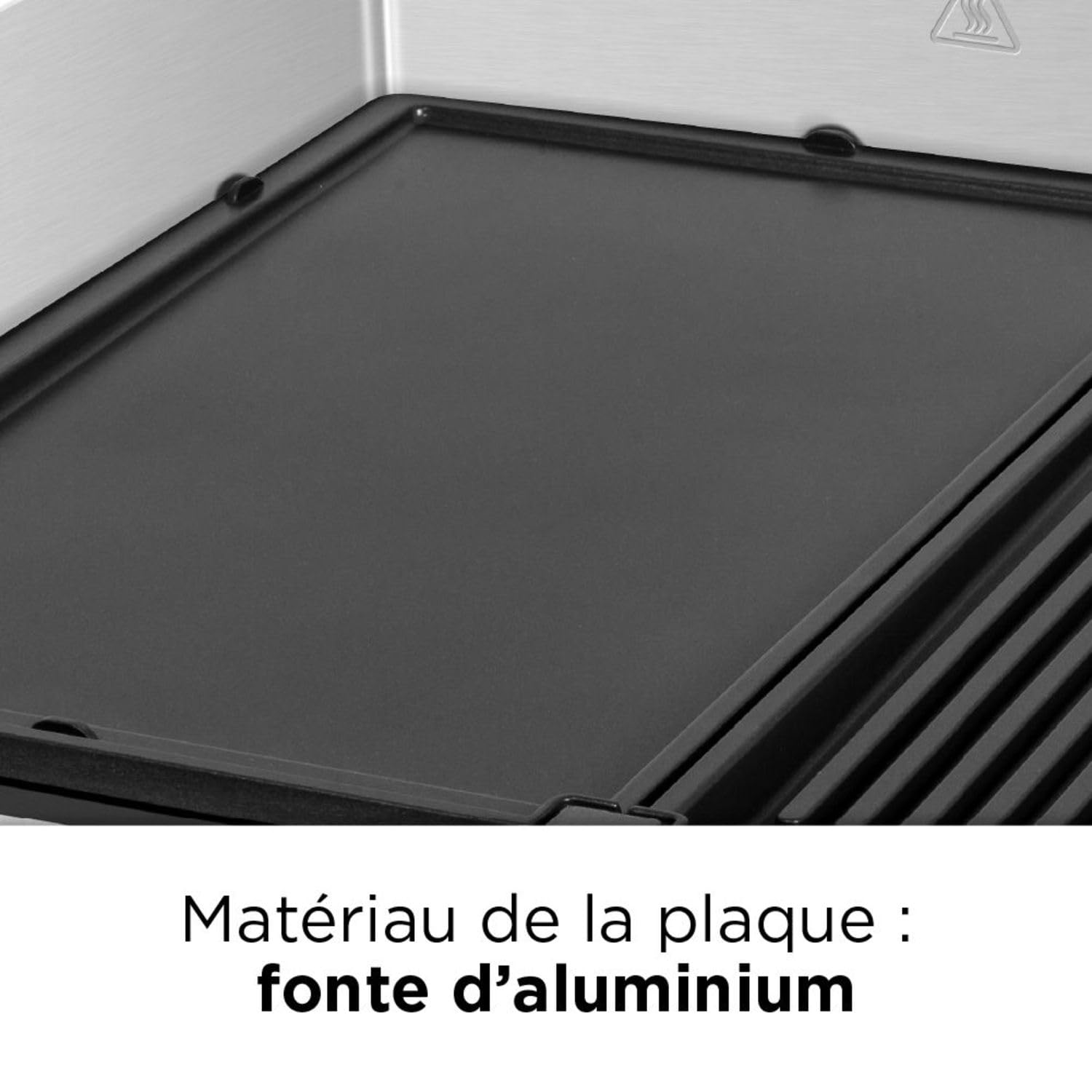 riviera&bar Combiné Plancha Grill Professionnelle - Bi-Zone, 1910 cm² de Cuisson Réglable, Plaques Inclinées avec Évacuation des Graisses, Thermostats Indépendants - Pour 8 à 10 Personnes - Inox