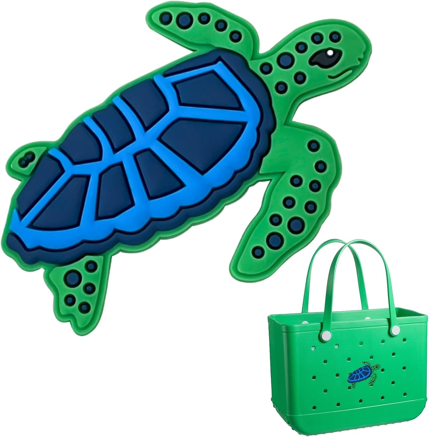 Charms for Bag, Insert PVC Rubber Personalizing Decorative Compatible with Handbag, Beach Tote, Rubber Beach Bag Accessories