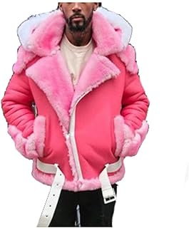 pink fur jacket men