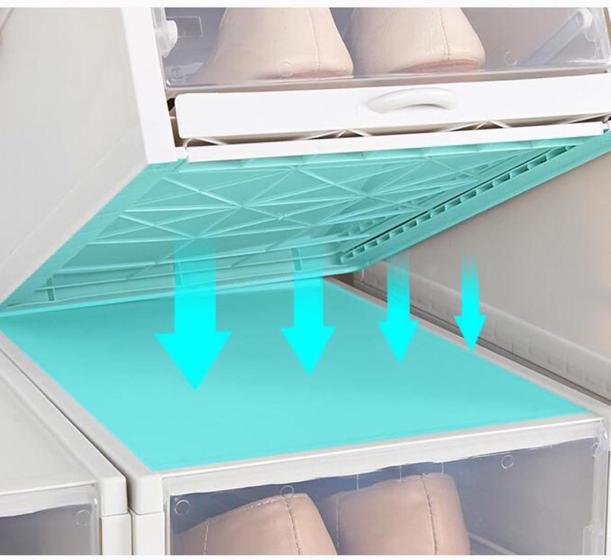 Cabilock 3pcs Shoe Storage Box Drawer Type Plastic Shoeboxes Shoe Cabinet Organizer Organizers and Storage for Women Easy Access Moisture Protection