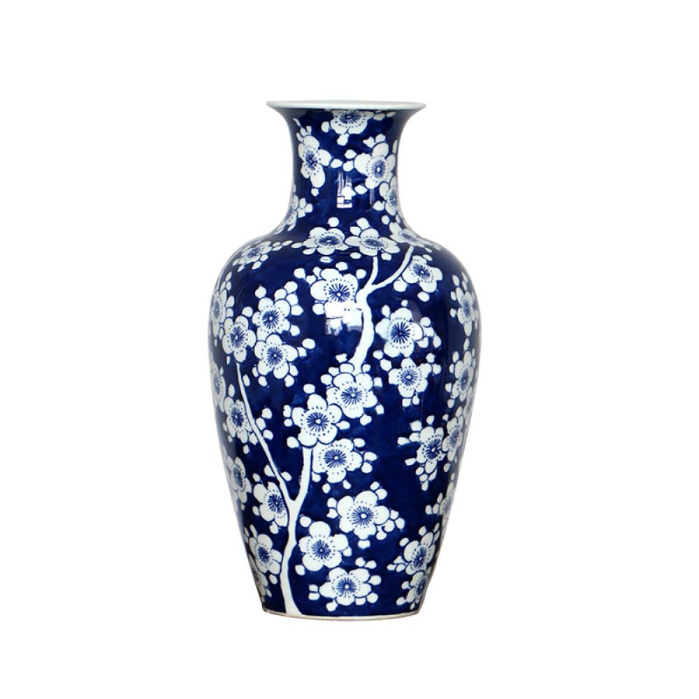 Vase en céramique peint à la main ZM avec finition effet verre glacé
