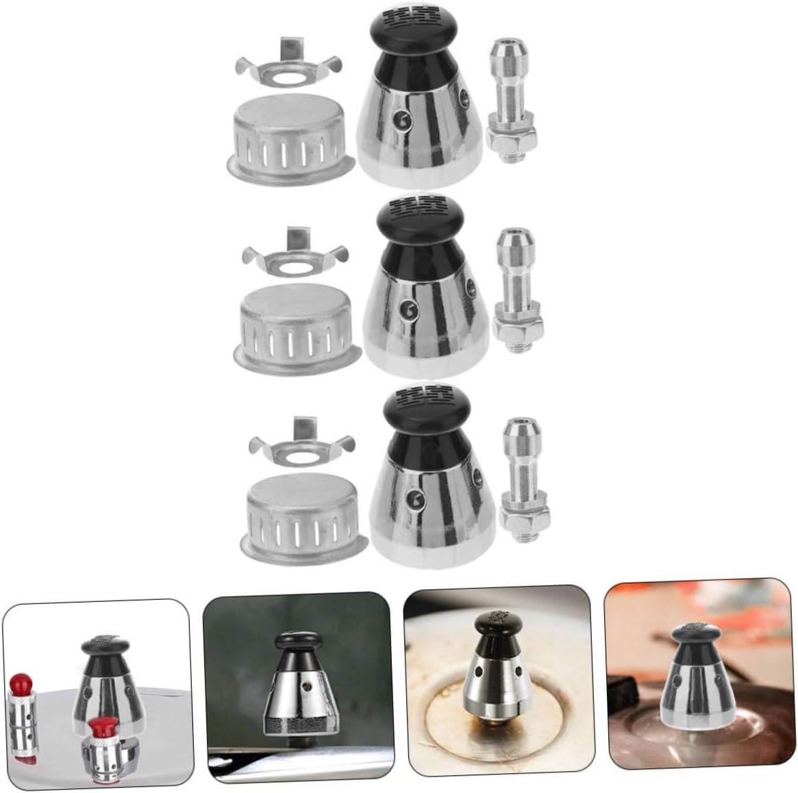 3sets Mirro Pressure Cooker Accessories Exhaust Valves Precision Relief Valves Kit