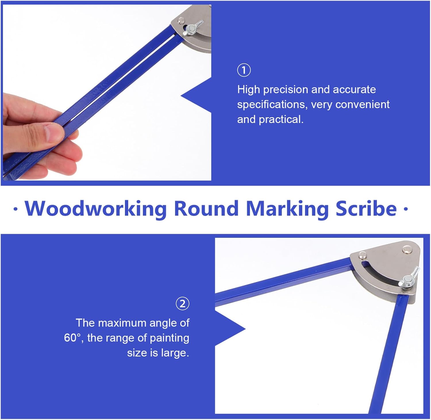 MAGICLULU 10-Inch Alloy Round Scriber Marking Gauge for Woodworking Precision Carpenter Tool Portable Marking Supply for Wood and Metal Projects