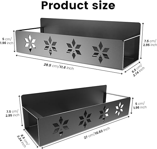 Miniatura 6 de Estante magnético para especias para refrigerador, paquete de 2 estantes magnéticos para especias para refrigerador, organizador magnético para