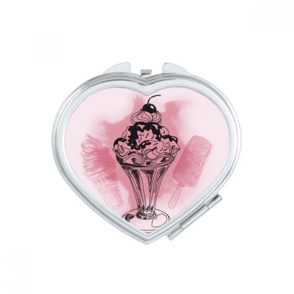 Miroir mignon cerise au chocolat pour retoucher son maquillage discrètement partout