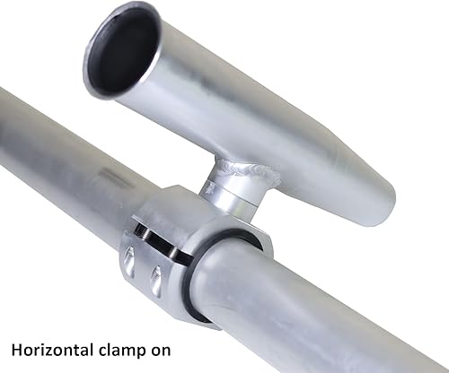 Miniatura 4 de Raider T-Top Soporte de caña de aluminio con abrazadera individual para 1.5 pulgadas, 1.875 pulgadas, 2 pulgadas horizontal o vertical para barcos