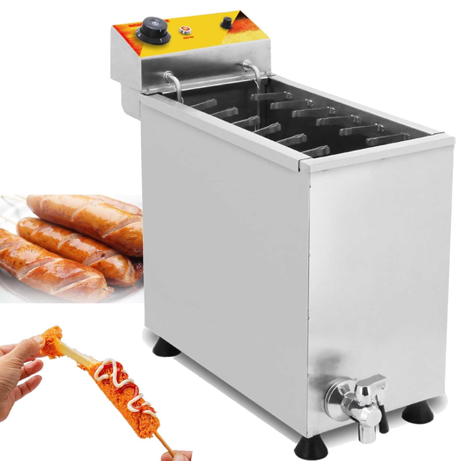 HTTGDGDH 12L/25L Cheese Hot Dogs Sticks Fryer,Commercial Electric Fryer,Stainless Steel Countertop,Kitchen Fat Fryer, For Restaurant, Home,25l