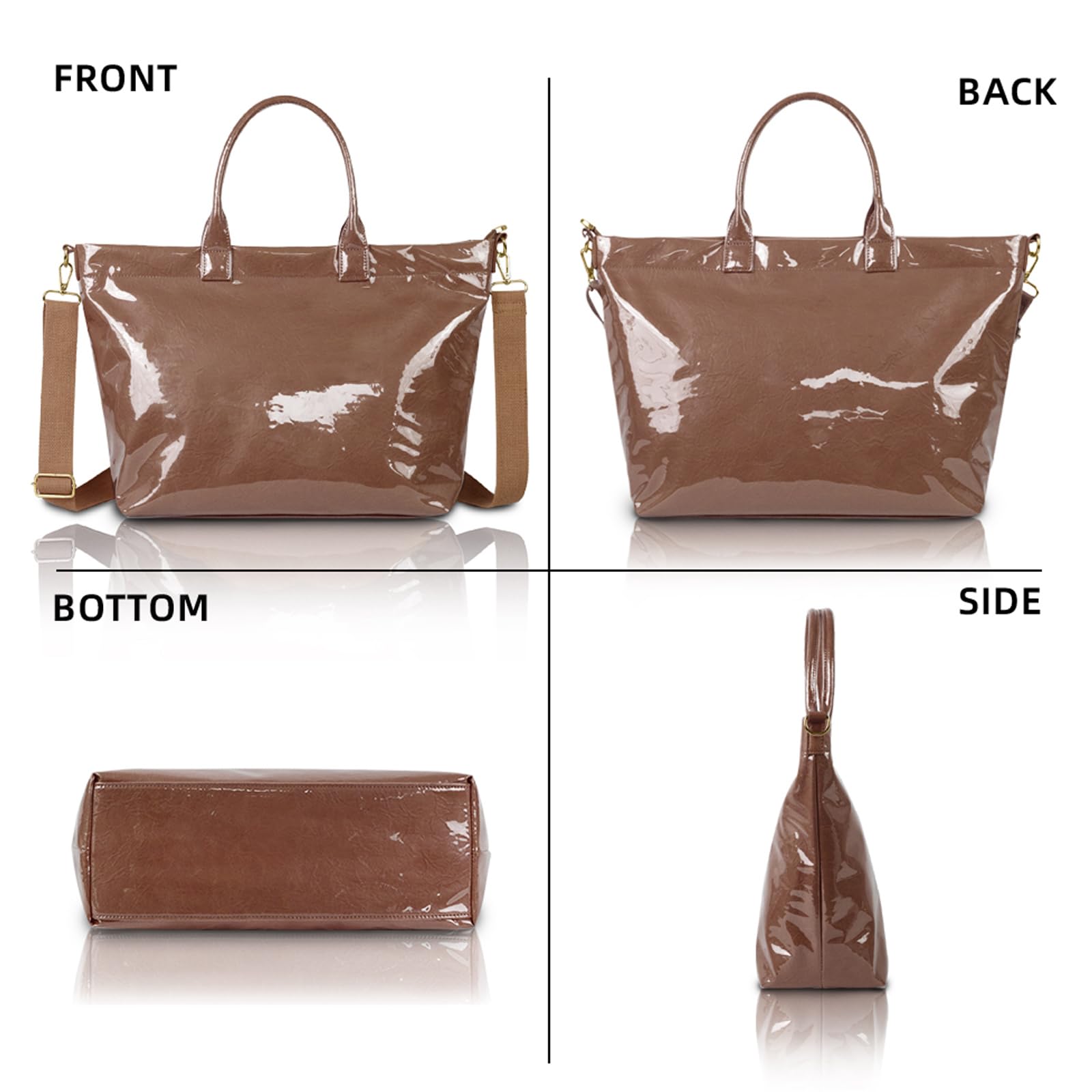 Bolsos de mano para excursionistas densidad de las señoras bolsas bolsa de hombro grande bolsos de trabajo bolsos de trabajo de desplazamiento regalos de San Valentín bolsa superior Satchel