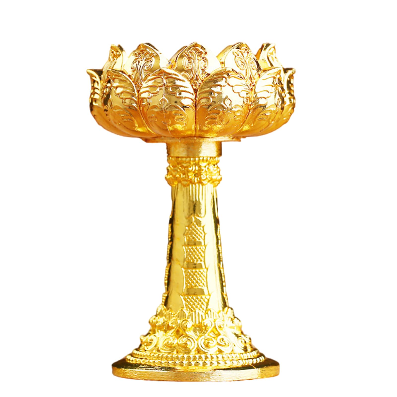 CRFFZ Iron Light Lamp Holder Lotuss Lamp for Buddhas Worships Changming Household Butter Holder Lotuss Butter