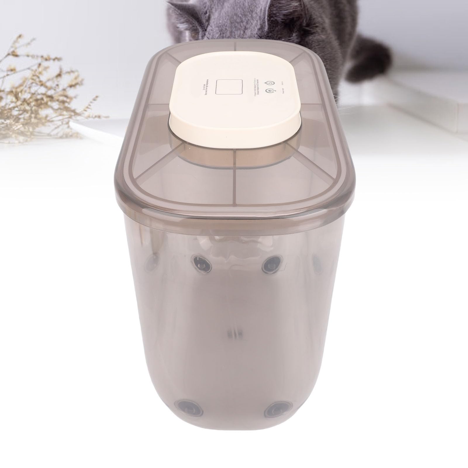 13L Vakuum Hunde Katzenfutter Lagerbehälter, Wiederaufladbare Luftdicht Versiegelte Trockene Haustiernahrung Eimer, Dampproof Frische-Reting-Lagerbehälter für Hundekatze