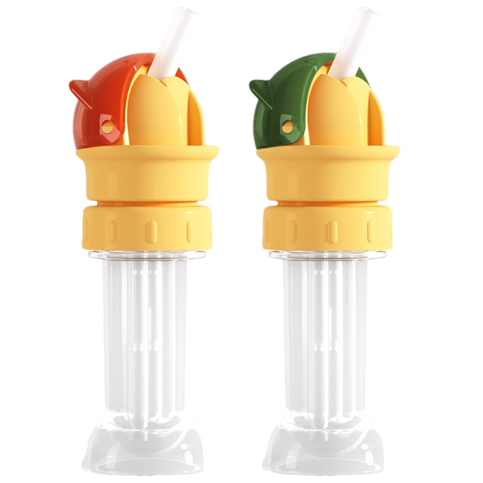 Reusable Children Beverage Water Bottle Straw, Leak-Proof Water Bottle Straw Adapter, Silicone Drinking Cap Nozzle, Silicone Spout Adapter, 2 Pcs Drinking Spout Top Nozzle Provide Protectio