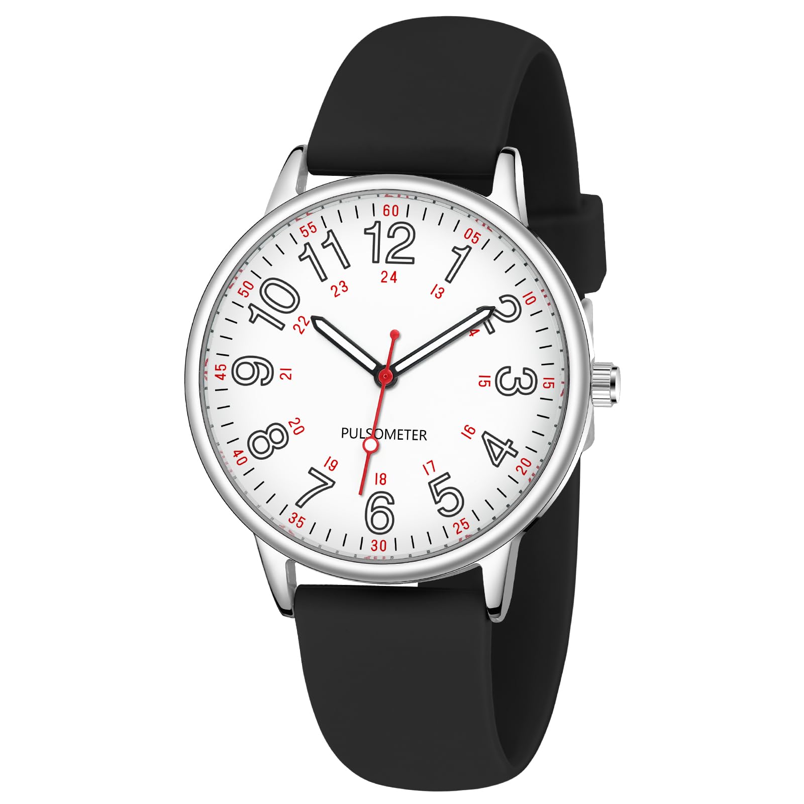 Photo 1 of Waterproof Nurse Watch for Medical Professionals,Doctors Nursing Women Men,12/24 Hour Military Time,Analog Watch with Second Hand Nursing Luminouse Easy Read Dial Nurse Watches for Women