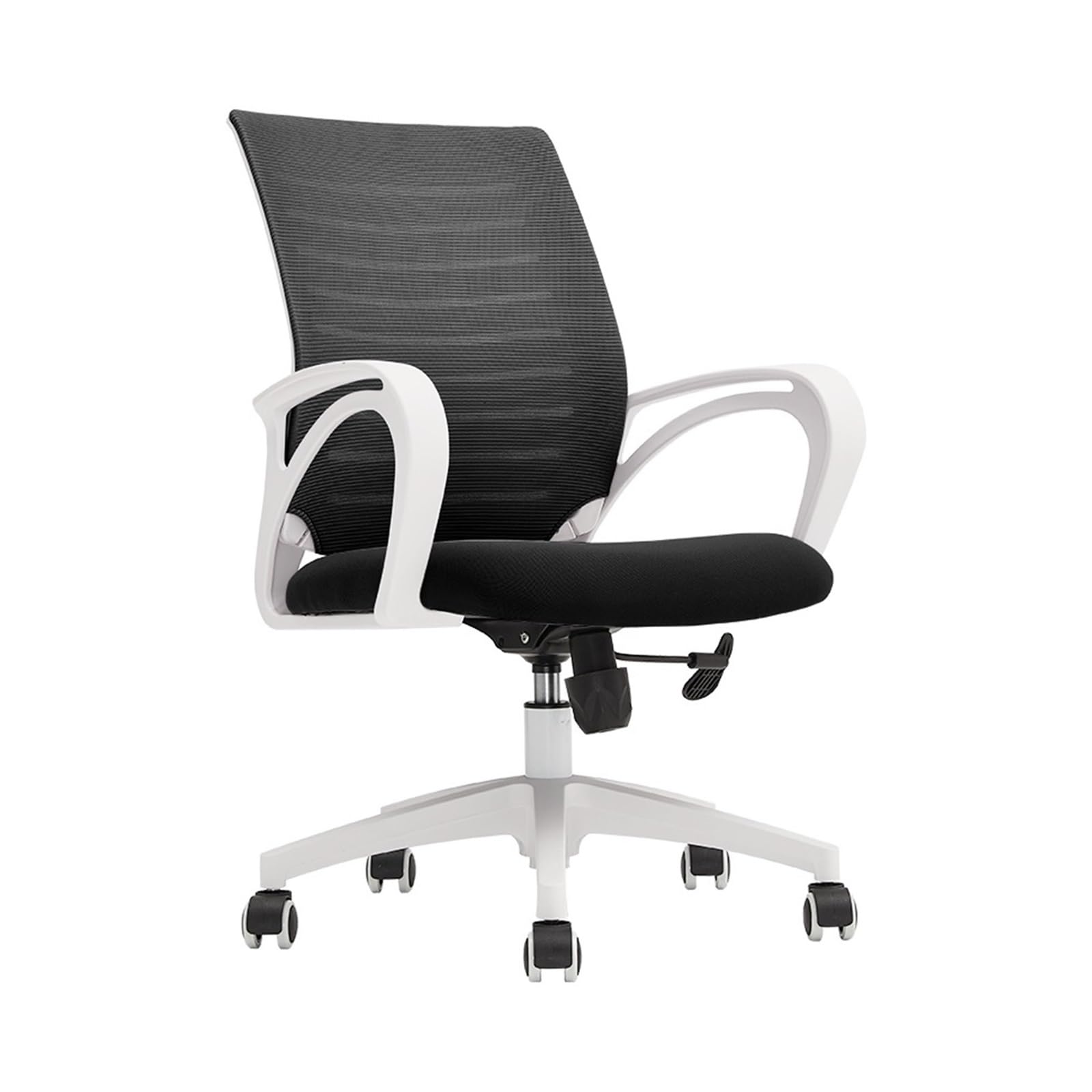 Chaise de bureau exécutive en maille respirante noire LWX à roulettes