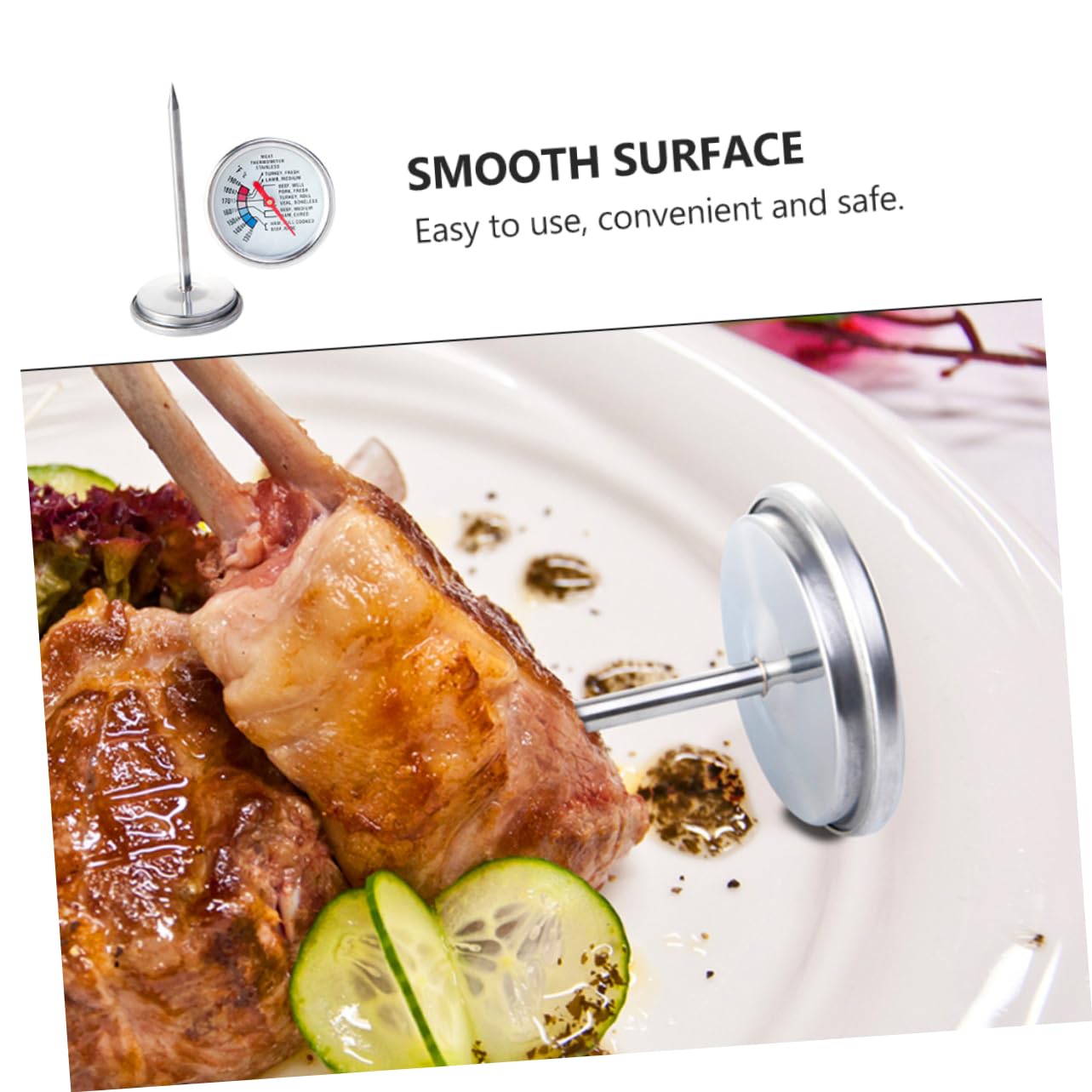 PRETYZOOM 4pezzi Termometro Per Con Sonda Accurata Inossidabile Per Bbq Cucina e Cottura Di Manzo Facile Da Usare e Leggere Per Amanti Della e Competizioni Culinari